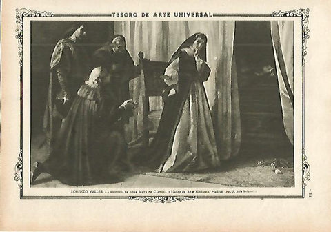 LAMINA 1306. LORENZO VALLES. La demencia de Juana de Castilla