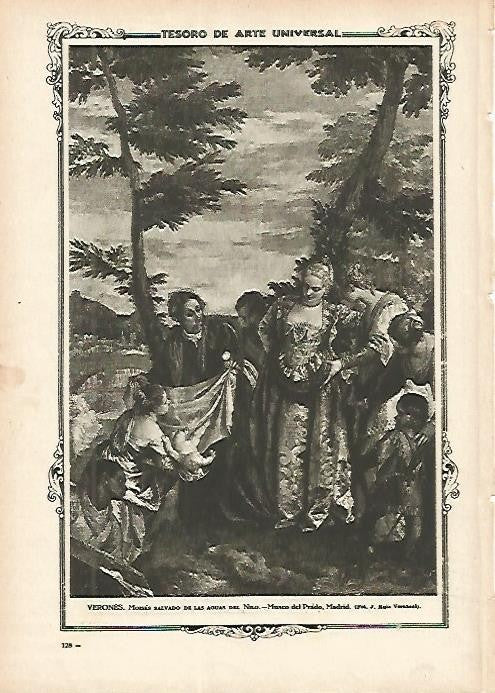 LAMINA 1314. VERONESE. Moises salvado de las aguas del Nilo