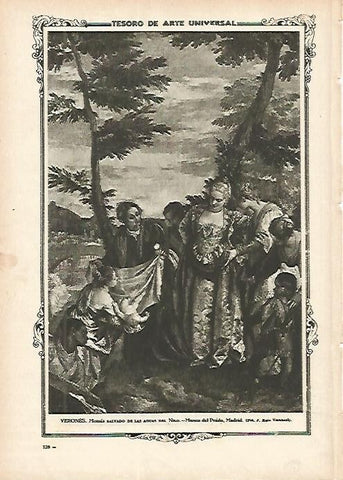 LAMINA 1314. VERONESE. Moises salvado de las aguas del Nilo