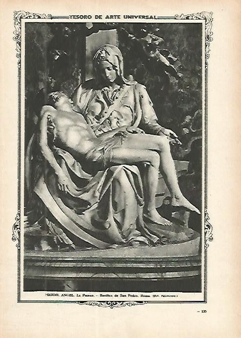 LAMINA 1318. MIGUEL ANGEL. La Piedad