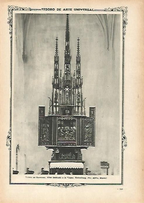 LAMINA 1325. Altar dedicado a la Virgen. Iglesia de Santiago. Rottenburg