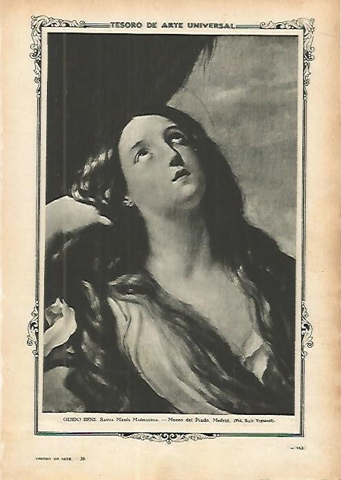 LAMINA 1328. GUIDO RENI. Santa Maria Magdalena