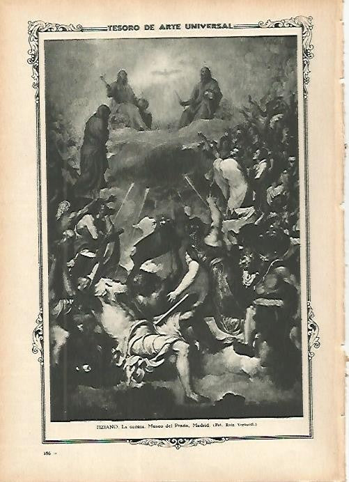 LAMINA 1344. TIZIANO. La Gloria