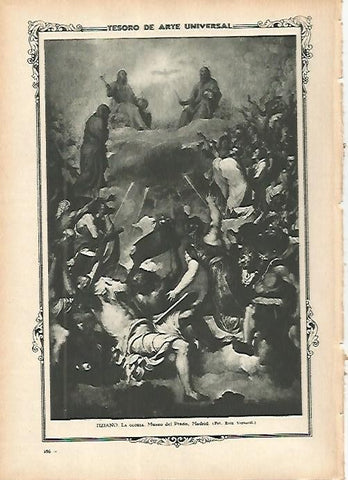 LAMINA 1344. TIZIANO. La Gloria