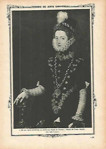LAMINA 1347. J. DE LA CRUZ PANTOJA. La emperatriz Maria de Austria