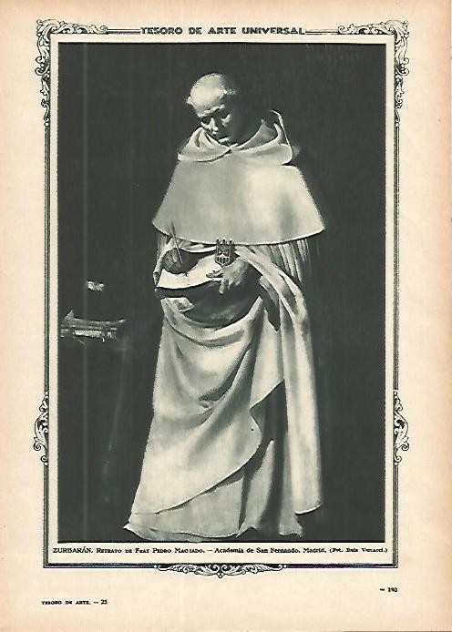 LAMINA 1348. ZURBARAN. Fray Pedro Machado