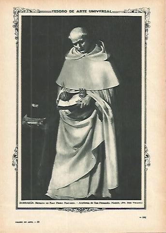LAMINA 1348. ZURBARAN. Fray Pedro Machado