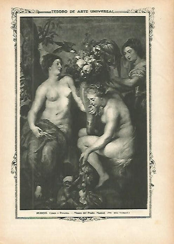 LAMINA 1358. RUBENS. Ceres y Pomona