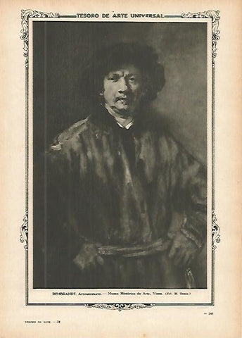 LAMINA 1373. REMBRANDT. Autorretrato