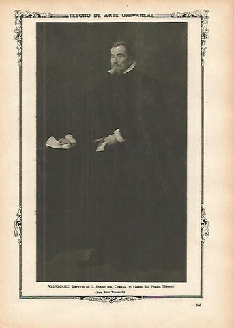 LAMINA 1384. VELAZQUEZ. Retrato de Don Diego del Corral