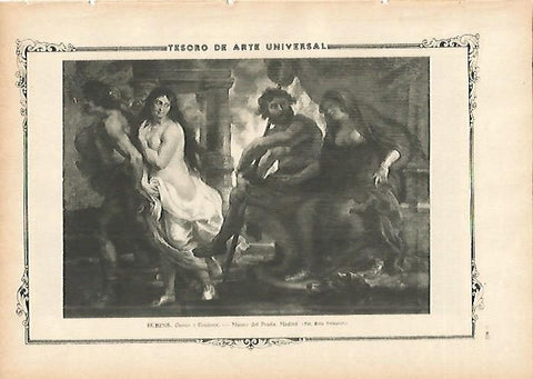 LAMINA 1390. RUBENS. Orfeo y Euridice