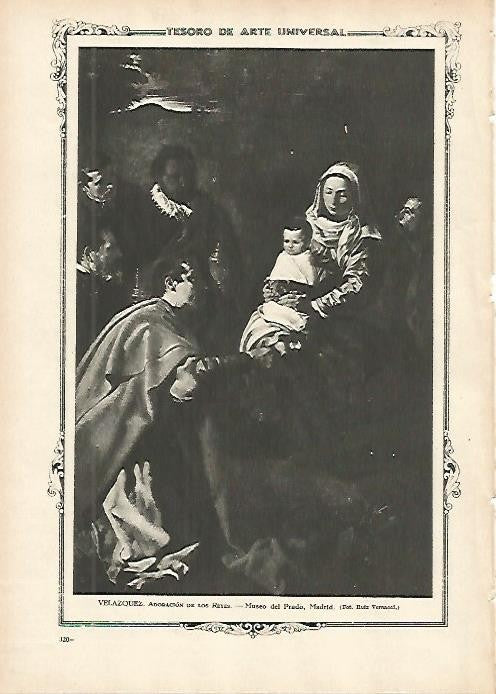 LAMINA 1413. VELAZQUEZ. Adoracion de los Reyes