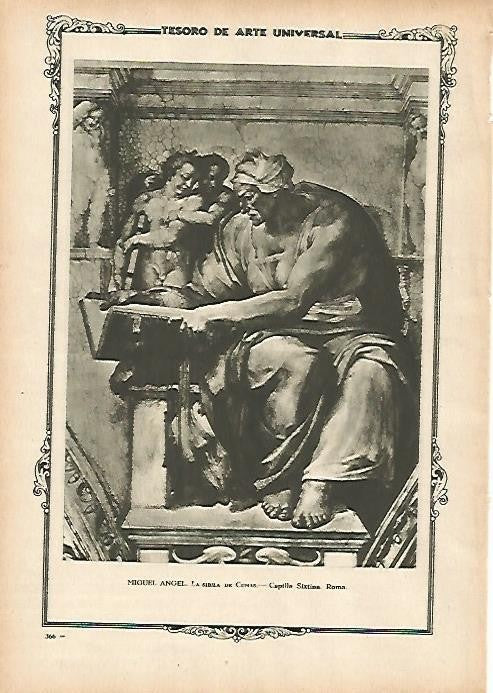 LAMINA 1437. MIGUEL ANGEL. La Sibila de Cumas
