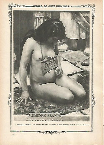 LAMINA 1457. JIMENEZ ARANDA. Una esclava en venta