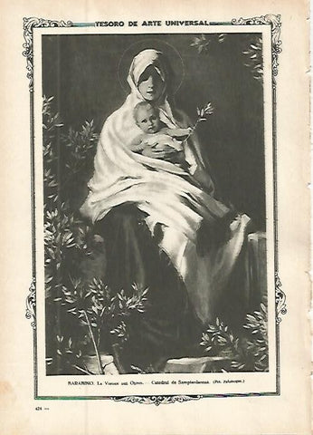 LAMINA 1466. BARABINO. La Virgen del Olivo