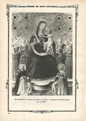 LAMINA 1470. FRA ANGELICO. La Virgen con el Niño y los Santos