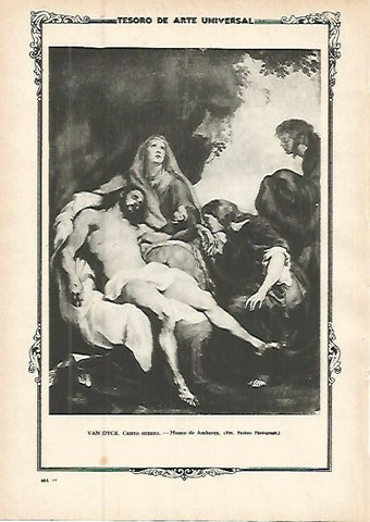 LAMINA 1472. VAN DYCK. Cristo muerto