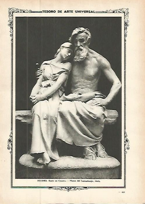 LAMINA 1475. HUGHES. Edipo en Colona