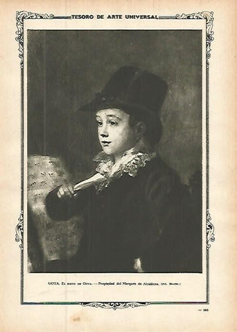 LAMINA 1480. GOYA. El nieto de Goya
