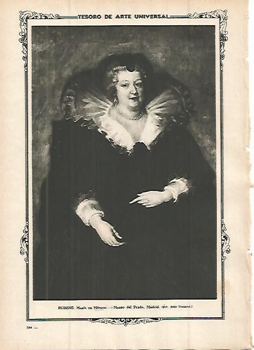 LAMINA 1491. RUBENS. Maria de Medicis