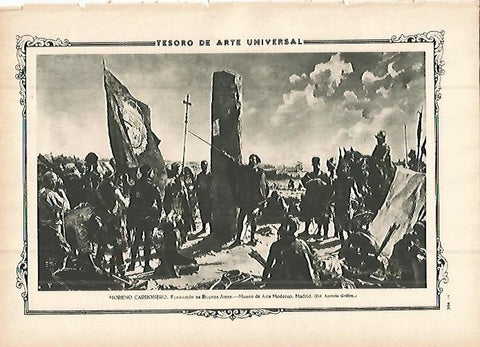 LAMINA 1496. MORENO CARBONERO. Fundacion de Buenos Aires