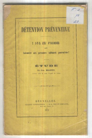 Detention Preventive y A-T-Il lieu D,accorder
