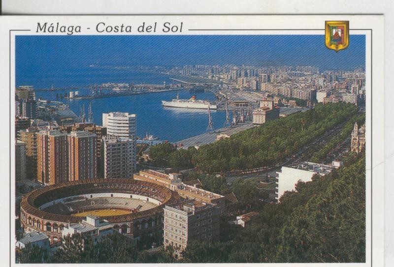 Postal 009402: Malaga, plaza toros y puerto