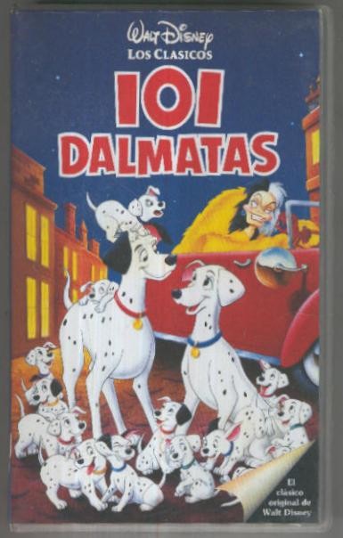 VHS Cine: 101 DALMATAS (Los Clasicos Disney)