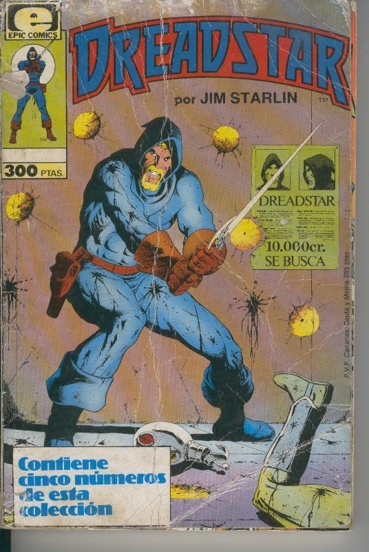 Dreadstar volumen 1 retapado 1 al 5 (cubierta mal estado, estropeada)