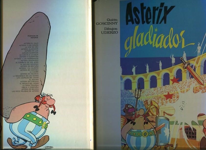 Asterix: numerado 04 en el lomo : Gladiador (numerado 2 en interior)