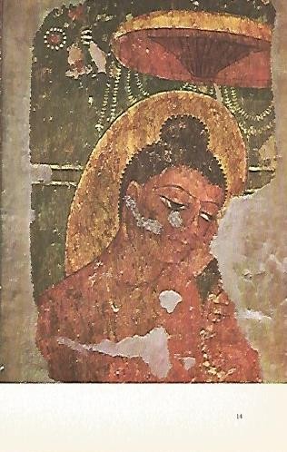LAMINA 1521: Buda bajo un parasol. Cueva IX. Siglo V
