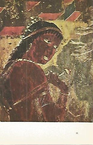 LAMINA 1525: Sirvienta con un espantamoscas. Cueva XVII. Siglo V