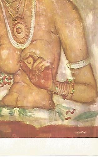 LAMINA 1544:  Fresco de la Peña de Sigiri. Siglo V. Detalle