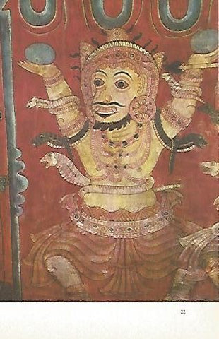 LAMINA 1559: Demonio del ejercito de Mara. Boveda de la cueva de Dambulla. Siglo XVIII