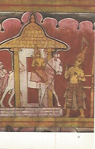 LAMINA 1561: El principe Siddharta abandona su hogar en busca de la Verdad. Templo rupestre de Dambulla. Siglo XVIII