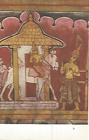 LAMINA 1561: El principe Siddharta abandona su hogar en busca de la Verdad. Templo rupestre de Dambulla. Siglo XVIII