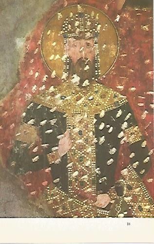 LAMINA 1585: Retrato del rey Milutin. Bogorodica Ljeviska en Prizren
