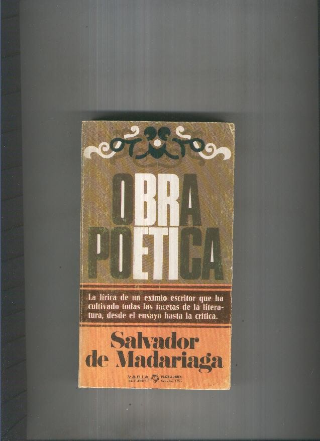 Obra poetica de Salvador Madariaga