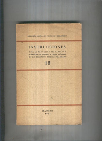 Instrucciones para la redaccion del Catalogo alfabetico de