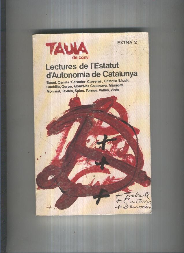 Taula de canvi extra 2:Lectures de l Esttut dAutonomia de Catalunya