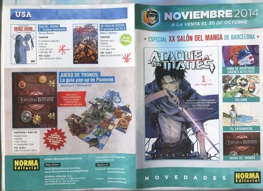 Novedades Noviembre 2014 de Norma Editorial