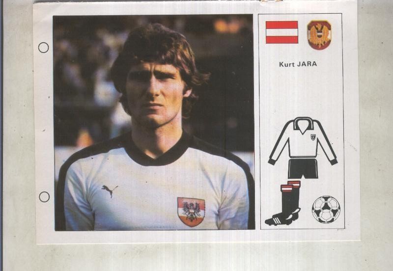 Estrellas del Mundial 82 numero 025: Kurt Jara (Austria)