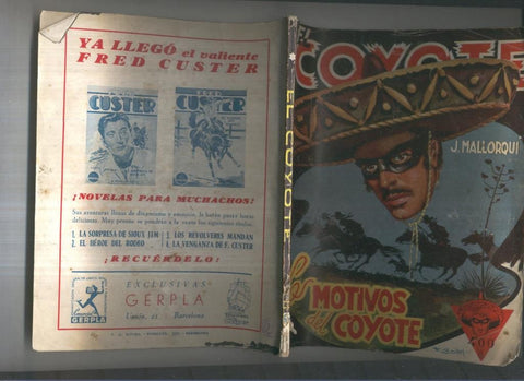 El Coyote de Cliper numero 065: Los motivos del coyote (numerado 1 en trasera)