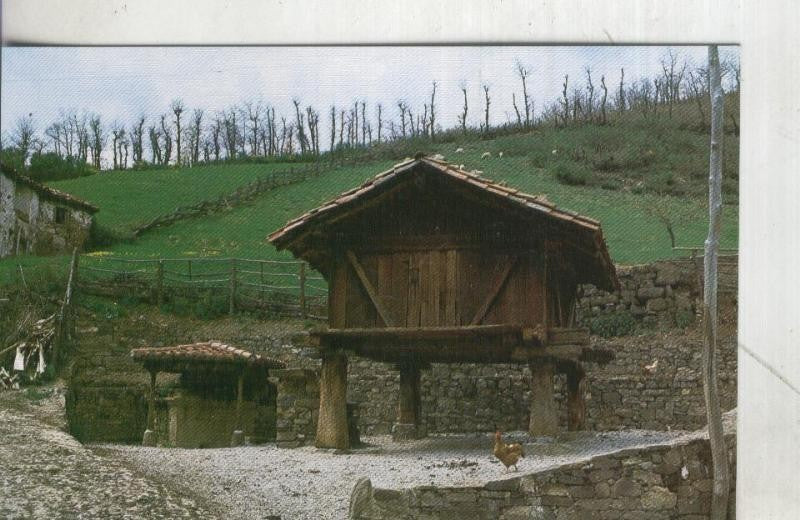 Postal 002097: Picos de Europa-Horreo de dos aguas den Valdeprado