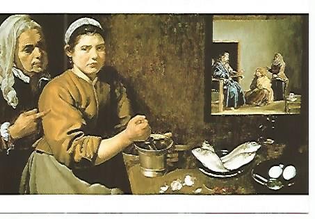 Postal 53389: VELAZQUEZ. Cristo en casa de Marta y Maria