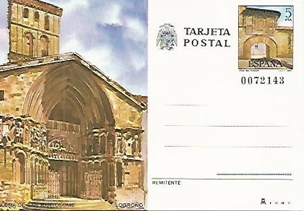 Postal 53436: LOGROÑO. Iglesia de San Bartolome