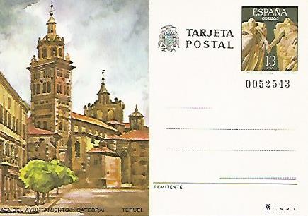 Postal 53438: TERUEL. Plaza del Ayuntamiento