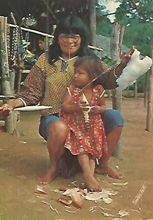 Postal 53537: AMAZONIA PERUANA. India Jibaro hilando