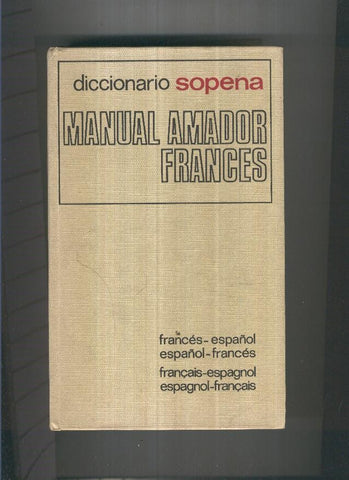 Diccionario sopena Manual Amador Frances