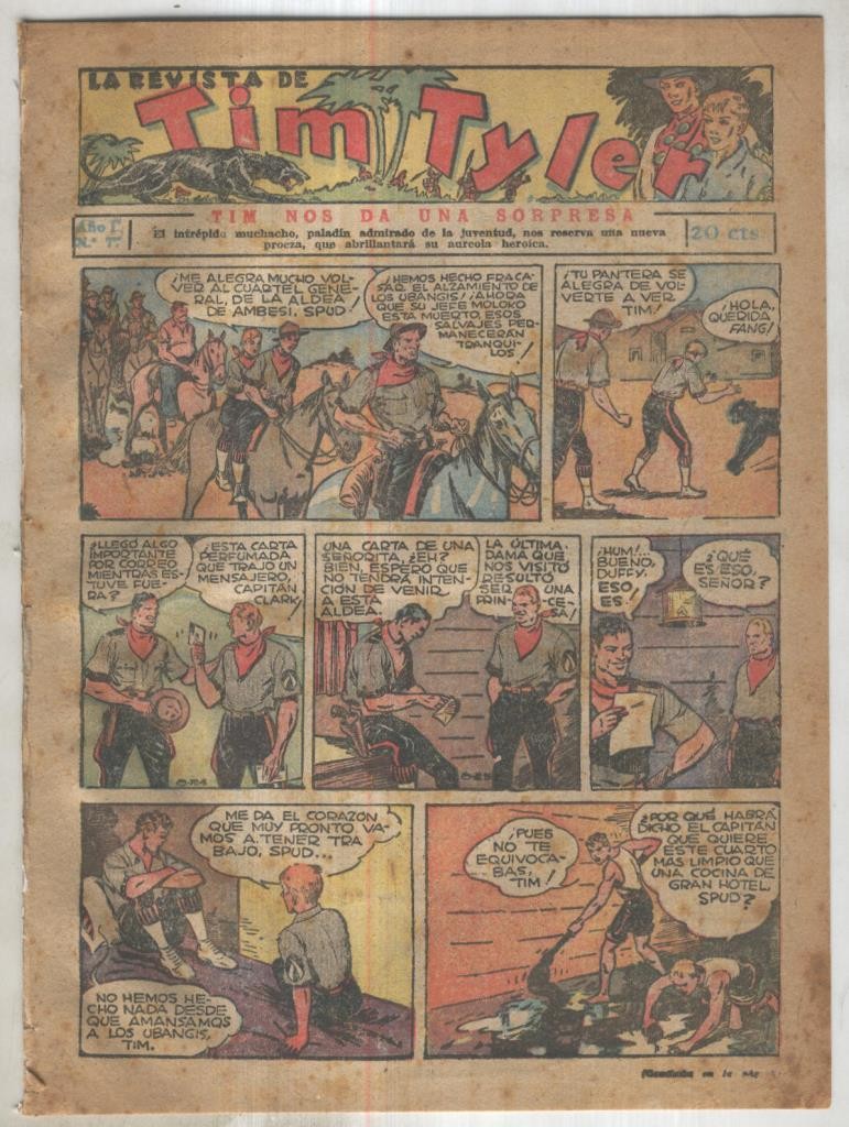 Tim Tyler de Hispano Americana numero 077 (procede de tomo desencuadernado)